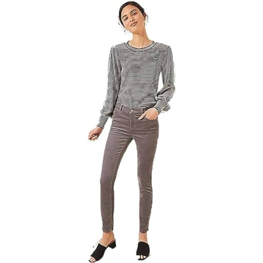 Loft Women`s Mauve Straight Leg Corduroy Pants Size 6‎